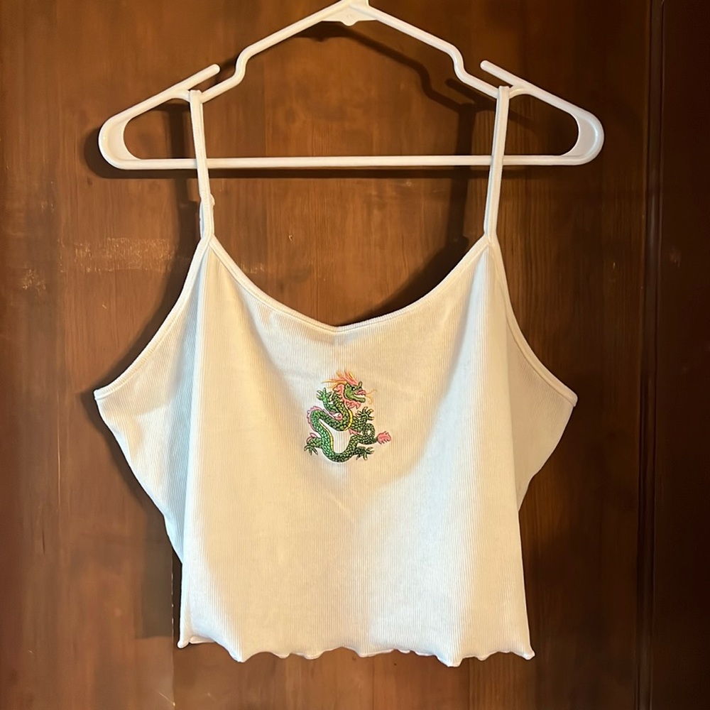 4X SHEIN DRAGON CROP TANK